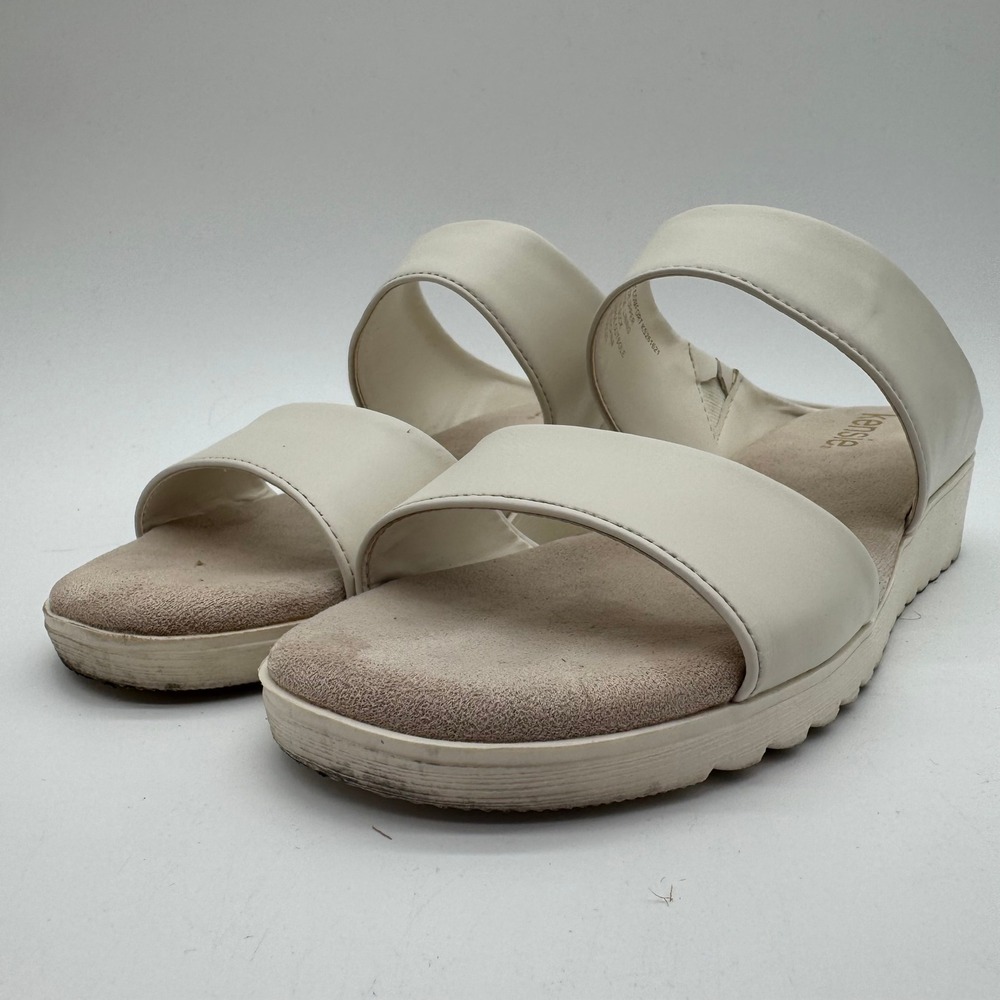 Kensie Endy Comfort Beige Double Strap Slide Sandals Women's Size 8